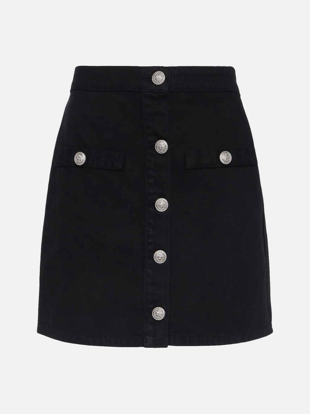 LAGENCE KRIS DENIM MINI SKIRT NOIR